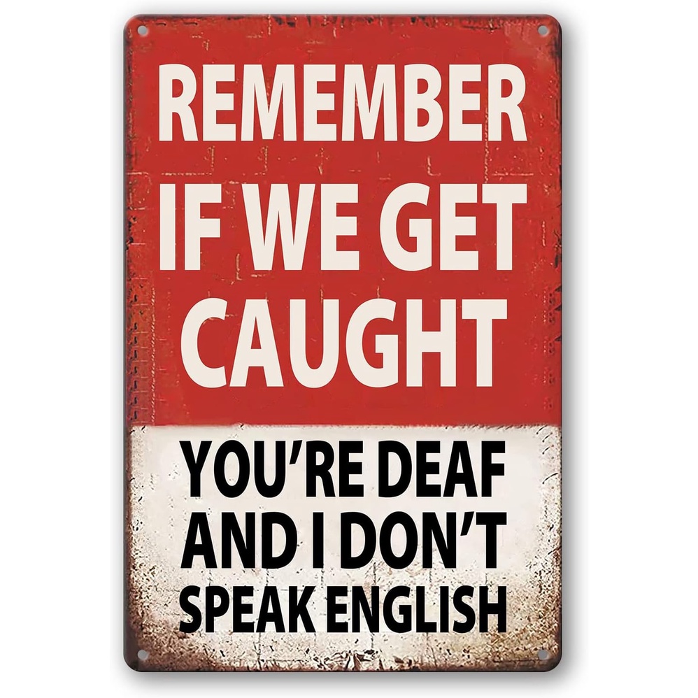 ป้ายบาร์ตลก Man Cave Garage Decor ป้ายดีบุกโลหะวินเทจ