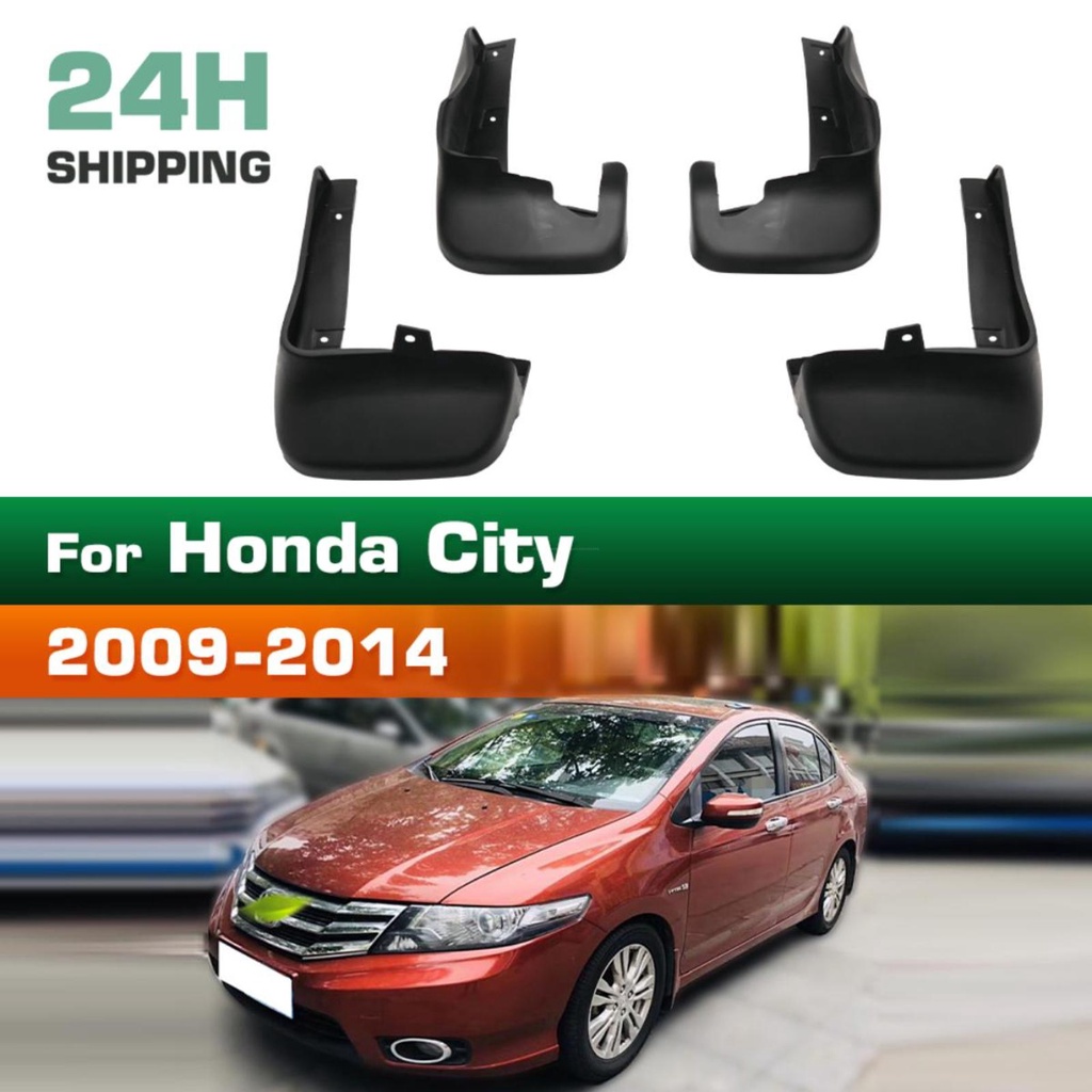 สําหรับHonda City 2009 2010 2011 2012 2013 2014 2010 Fender Mudguard Mud Flaps Guard Splash Flap Mudguardsรถอุปกรณ์เสริม