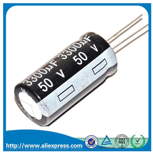 10PCS 35V 3300UF 35 V/3300 UF electrolytic capacitor ขนาด 16*25 มม.3300UF 35V อลูมิเนียม electrolyti