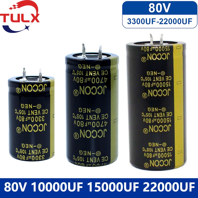 2 ชิ้น 80 โวลต์ตัวเก็บประจุ 22000UF 15000UF 10000UF 6800UF 4700UF 3300UF เครื่องขยายเสียงอินเวอร์เตอ