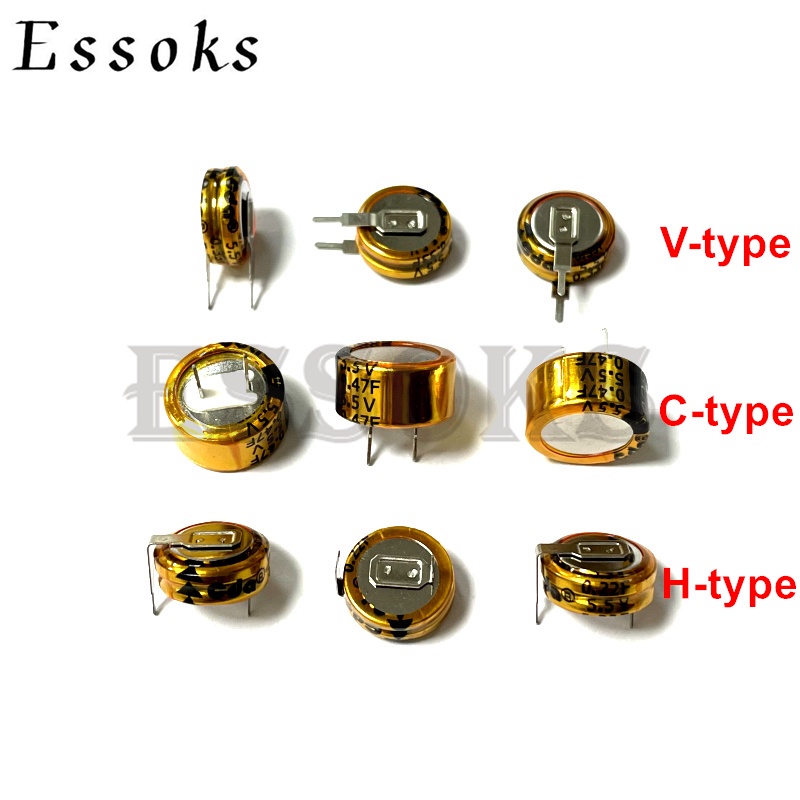 1PCS V/C/H ประเภท 5.5V Super capacitor 5.5V1.0F 5.5V 0.1F 0.22F 0.33F 0.47F 1F 1.0F 1.5F 4.0F 5.0F 4