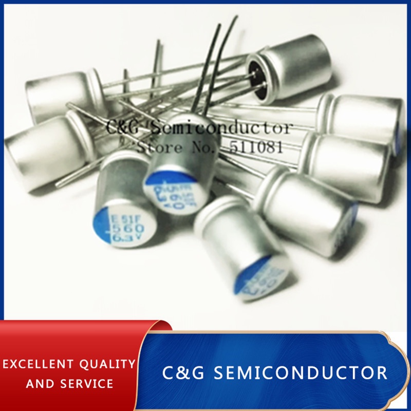 10PCS 6.3V 560UF 6SEPC560MW ตัวเก็บประจุแข็งเมนบอร์ดตัวเก็บประจุ