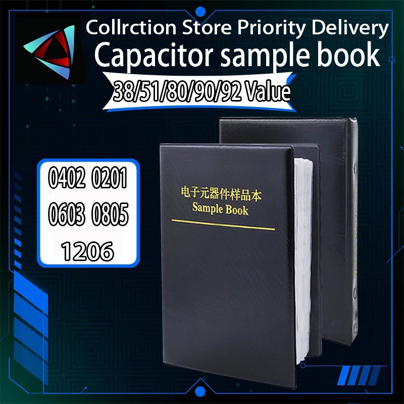 Capacitors Kit SMD Capacitor Sample Book 0201 0402 0603 0805 1206 Chip Assortment Pack 80/90/92 ค่า 