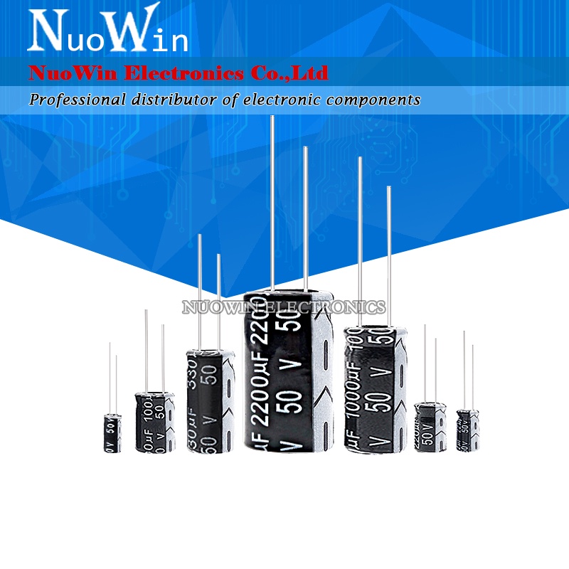 10 V/16 V/25 V/35 V/50 V/63 V/100 V/160 V/250 V/400 V/450 V Electrolytic Capacitor 0.1UF 150UF 180UF
