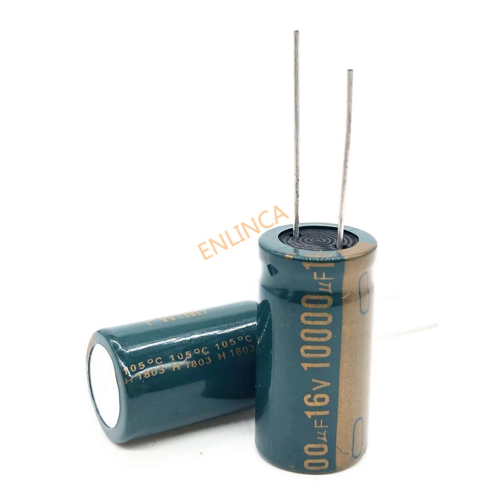 4 ชิ้น/ล็อต 16v 10000uf 16*30 ความถี่สูงความต้านทานต่ําอลูมิเนียม electrolytic capacitor 10000uf 16 