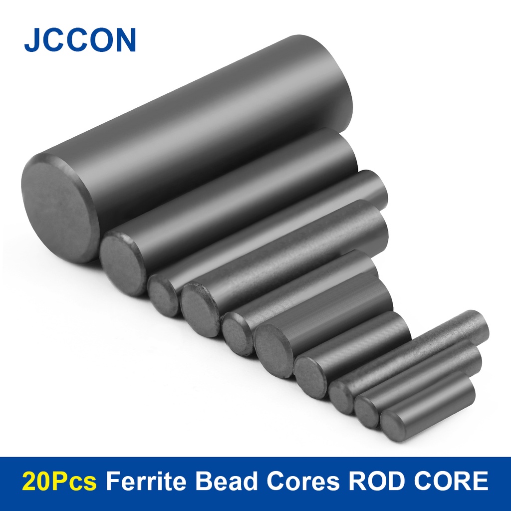 20 ชิ้น Ferrite ลูกปัด Cores ROD CORE R ความถี่สูง Anti-Interference SMPS RF Ferrite เหนี่ยวนํา 3*8 