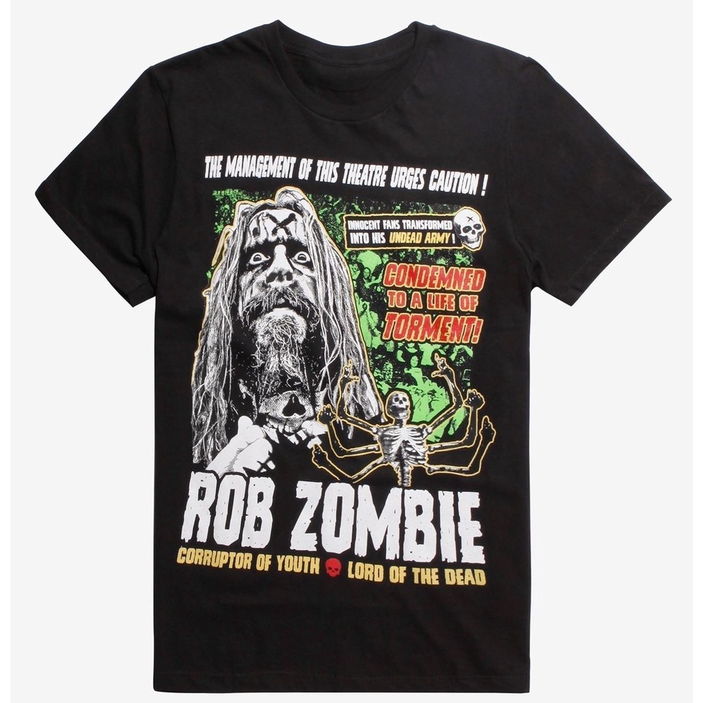Rob Zombie Corrupter Of Youth T-Shirt & เสื้อผ้าผู้ชายขายดีใหม่ที่โดดเด่น