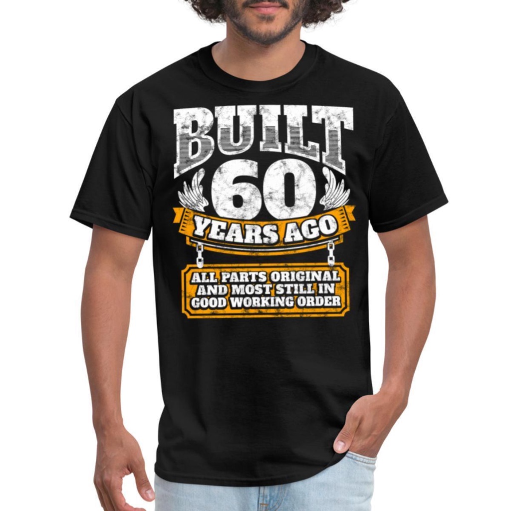 Retro Style 80s 90s Graphic Built 60 Years Ago 60Th Birthday Gift Mens T-Shirt