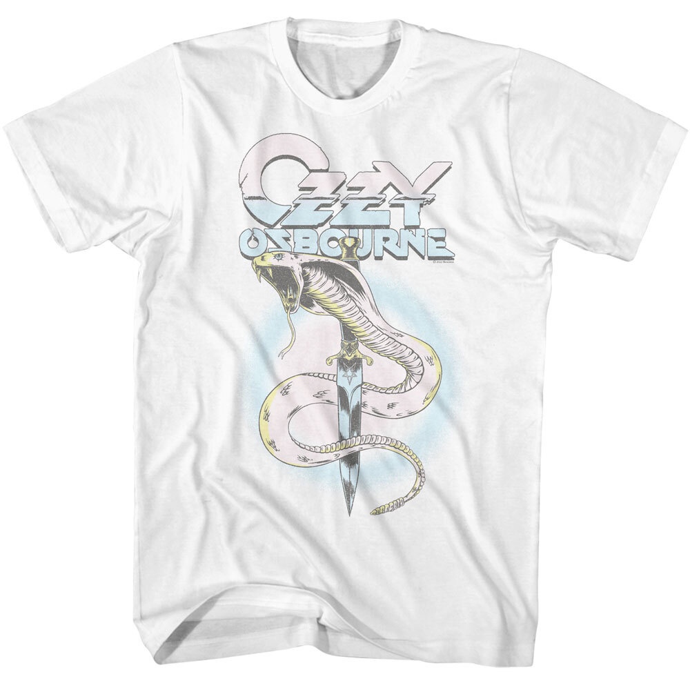 Ozzy Osbourne Dagger Striking Cobra Snake Mens T Shirt Metal Band Merch