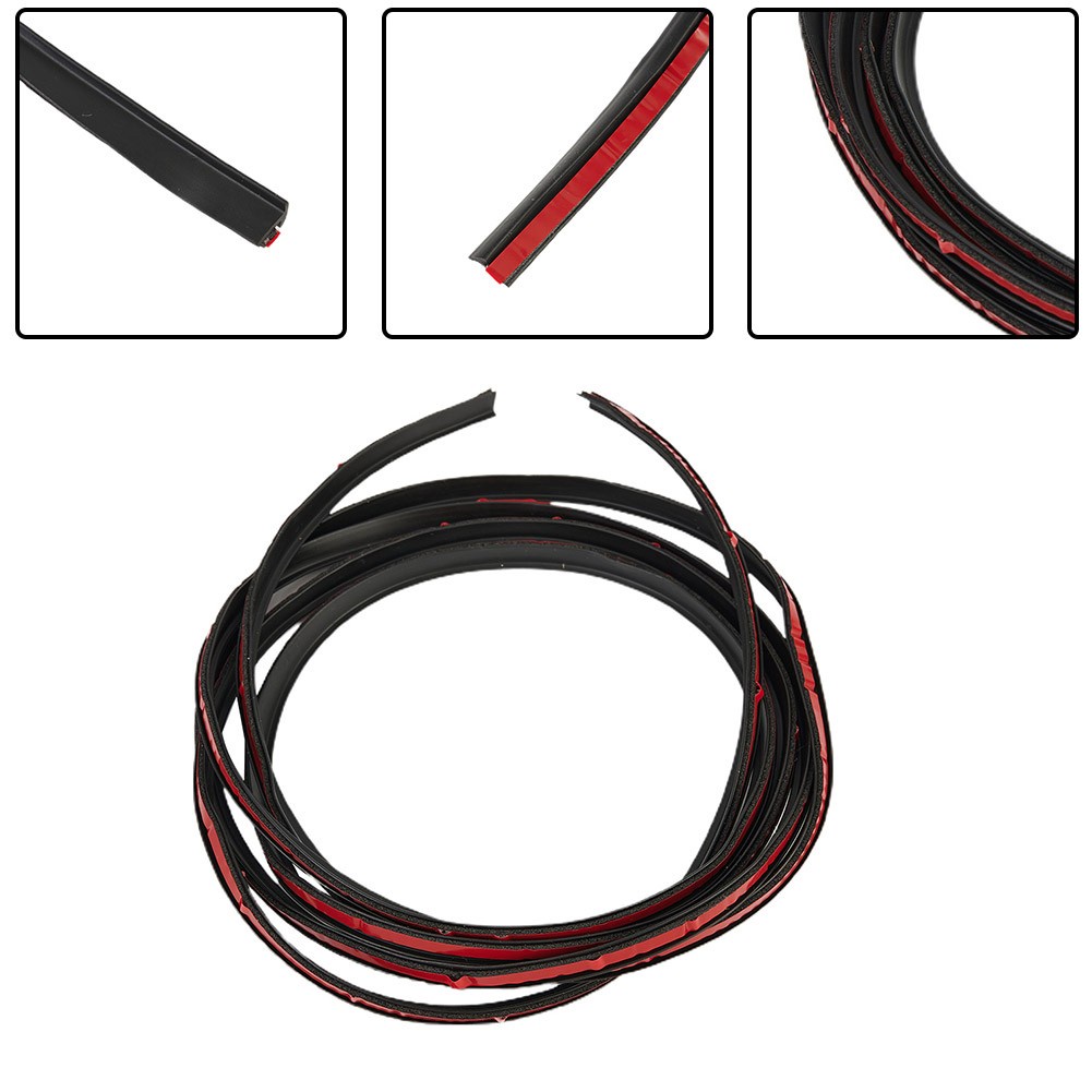 (APRTY) 2M T-Type Rubber Sealing Strip สีดําสําหรับรถยนต์สําหรับ Edge Trim กันชน Lip Side Skirt