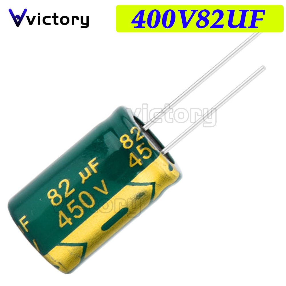 1-3pcsAluminum Electrolytic Capacitor 400V / 82 UF 400V/82UF Electrolytic Capacitor ขนาด 18*25 16 x 