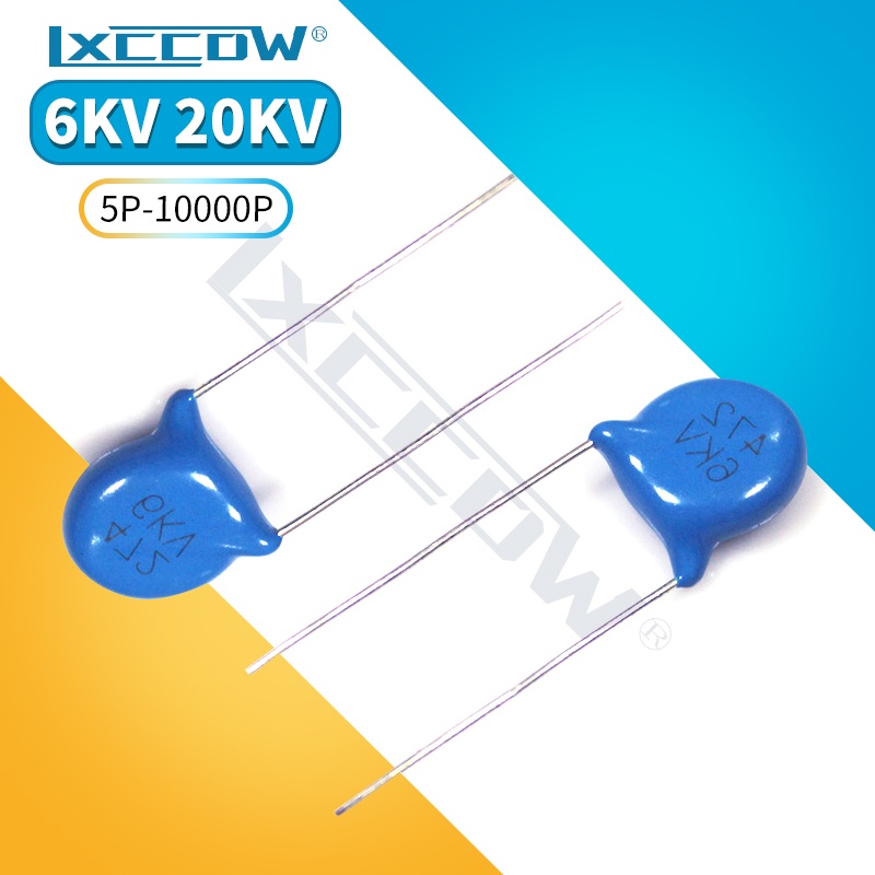 5pcs 6KV-6000V 5PF/10PF/18PF/22PF/33PF/47PF/100PF/470PF/1000PF/2.2NF/3300PF/4700PF แรงดันไฟฟ้าเซรามิ