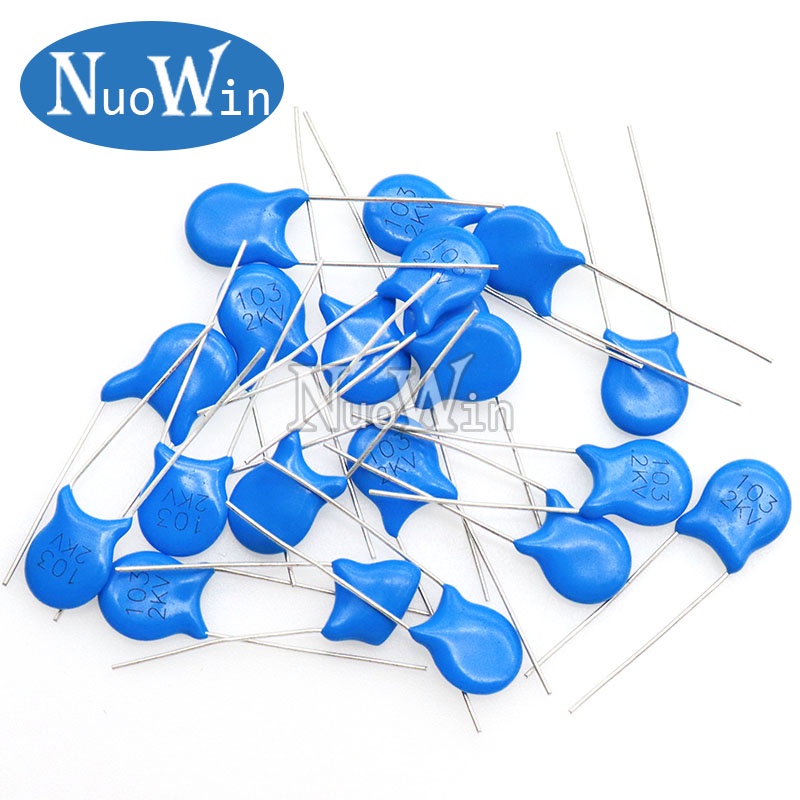 20PCS 2KV 18PF 33PF 47PF 82PF 100PF 150PF 220PF 470PF 102 222 332 472 103 101 221 331 471 681 แรงดัน