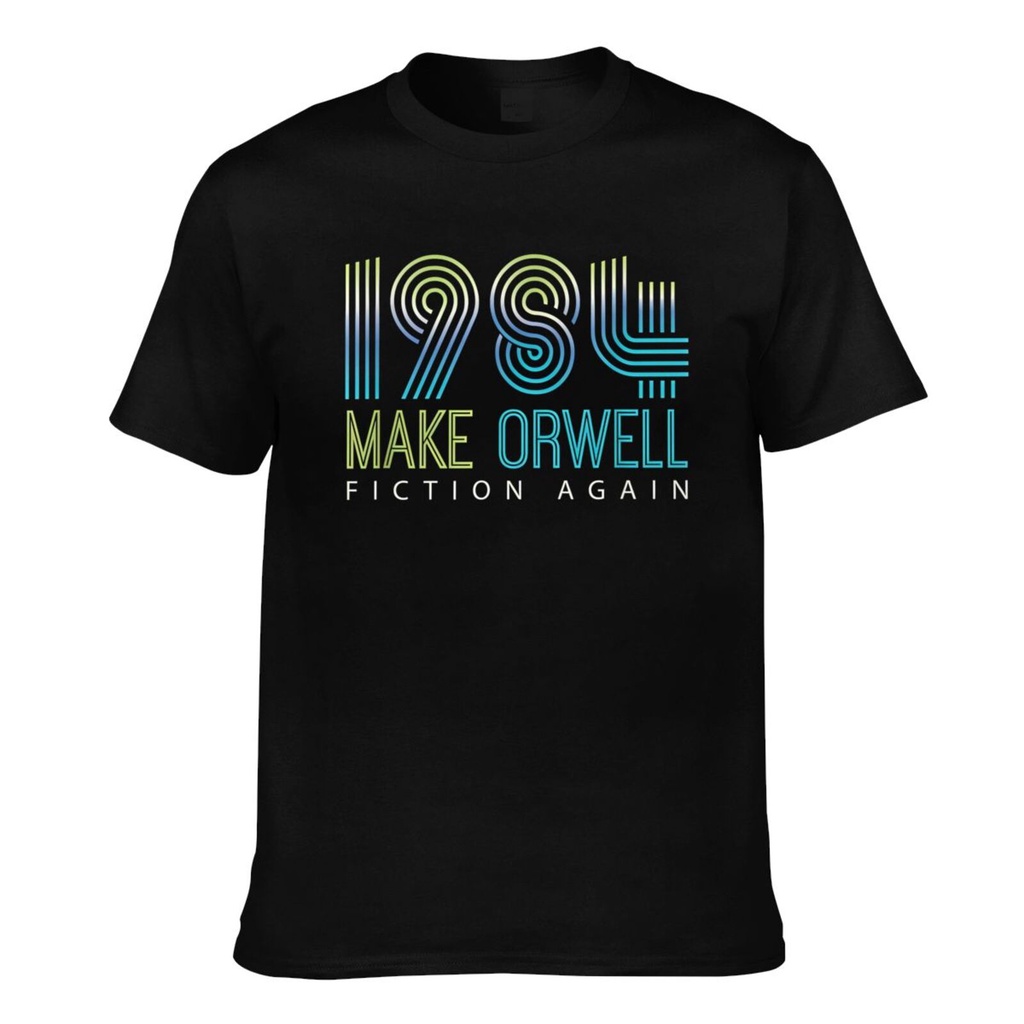 Fashion Cotton 1984 Make Orwell Fiction Again Mens Soft Summer T-shirt