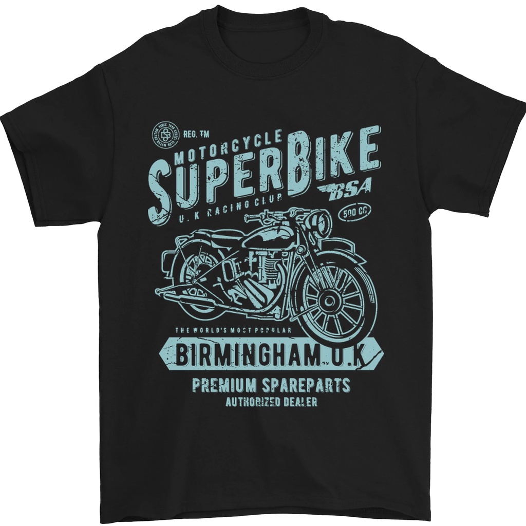 Superbike Birmingham Motorcycle Biker Mens T-Shirt 100% Cotton