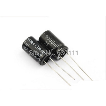 จัดส่งฟรี 200 pcs 1000UF25V electrolytic capacitor 1000UF/25V 1000UF 25V 10x17 มม.ใหม่เดิม