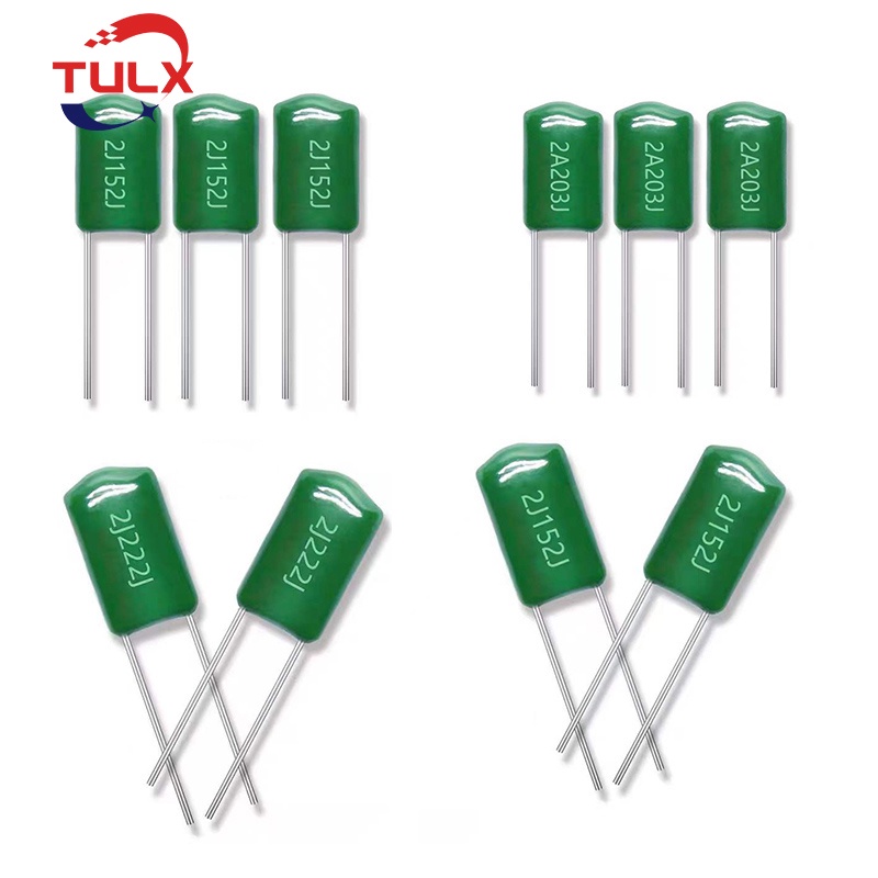 50Pcs โพลีเอสเตอร์ฟิล์มตัวเก็บประจุ 100V 1nF 1.5nF 2.2nF 100nF 2A471J 2A102J 2A152J 2A222J 2A332J 2A