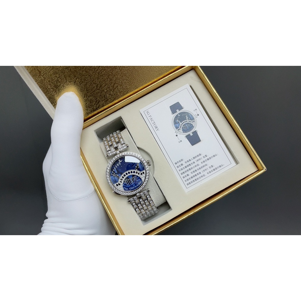 TUDOR7301 นาฬิกาข้อมือผู้ชายสไตล์ธุรกิจระดับไฮเอนด์สีทองหน้าปัดตัวเลขโรมันสายเหล็กสองสี