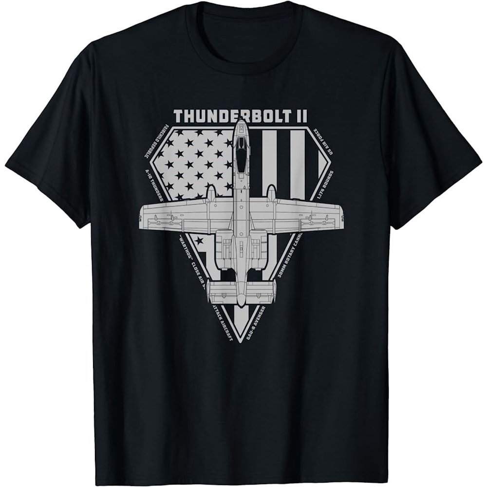 A-10 Thunderbolt Ii Warthog Warplane Airplane Plot เสื้อยืด