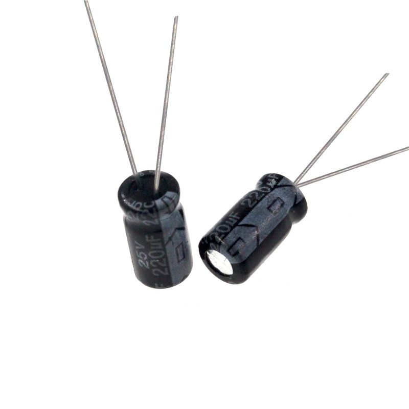 50pcs 220uF 25V 220MFD 25 โวลต์ 6*7 มม.อลูมิเนียม Electrolytic Capacitor Radial 220mf25v 220uF 25v22