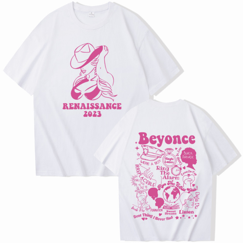Beyonce เสื้อ Beyonce Renaissance เสื้อ Beyonce พัดลม Beyonce Merch O-คอเสื้อแขนสั้น