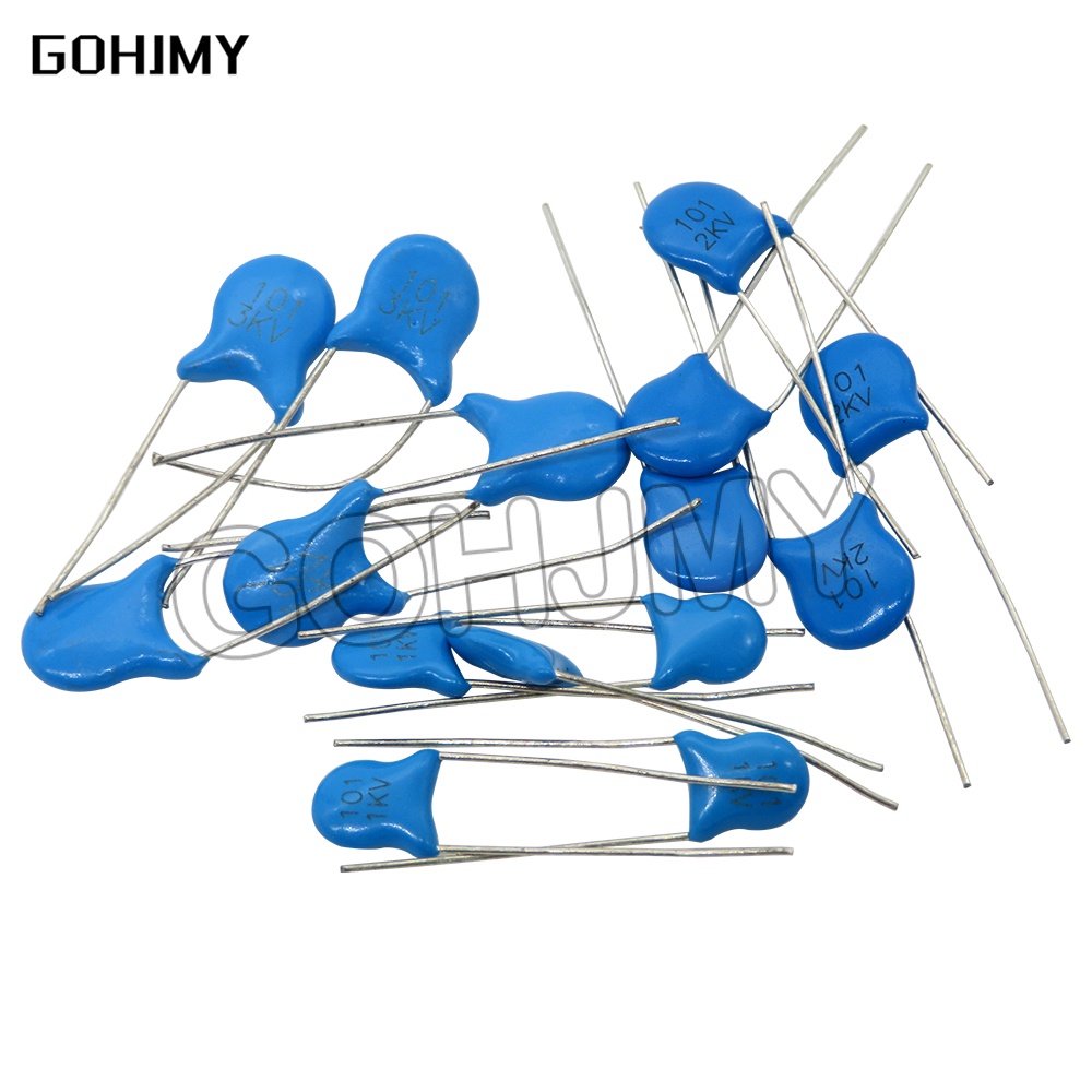 20PCS 1KV 2KV 3KV แรงดันไฟฟ้าเซรามิค Capacitor 5PF 30PF 47PF 56PF 100PF 220PF 1NF 2.2NF 3.3NF 4.7NF 