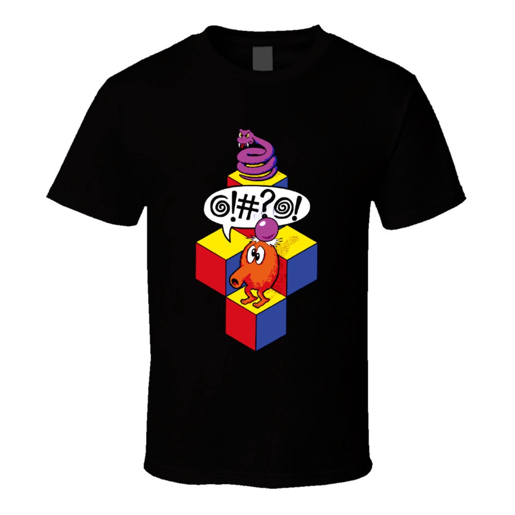 เสื้อเชิ๊ตเกมคลาสสิก Qbert สำหรับผู้ชาย