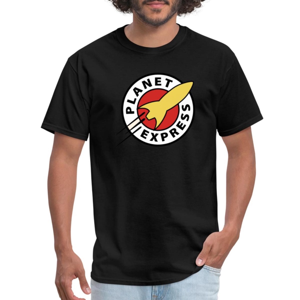 Retro Style 80s 90s Graphic Planet Express Logo Costume Shirt เสื้อยืดผู้ชาย