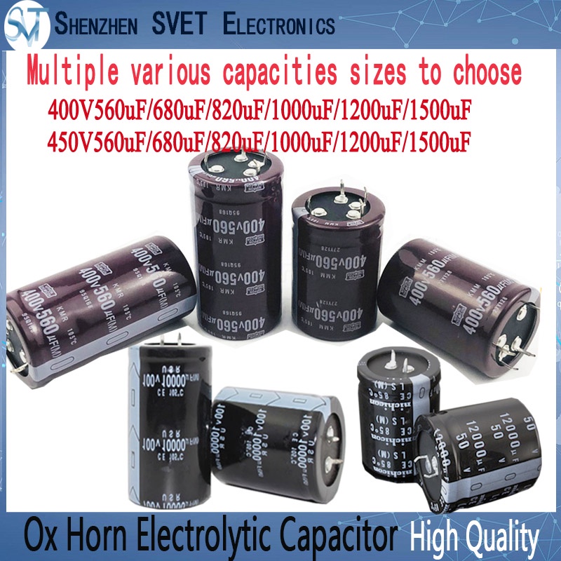2 ชิ้น/ล็อต 400v1500uf 450V1500UF 400V 450V 560uF 680uF 820uF 1000uF 1200uF 1500uF JPN Original Ox H
