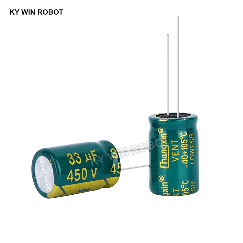 10PCS อลูมิเนียม electrolytic capacitor 250V 33UF 400V 33UF 450V 33UF ความถี่สูงความต้านทานต่ําอายุก