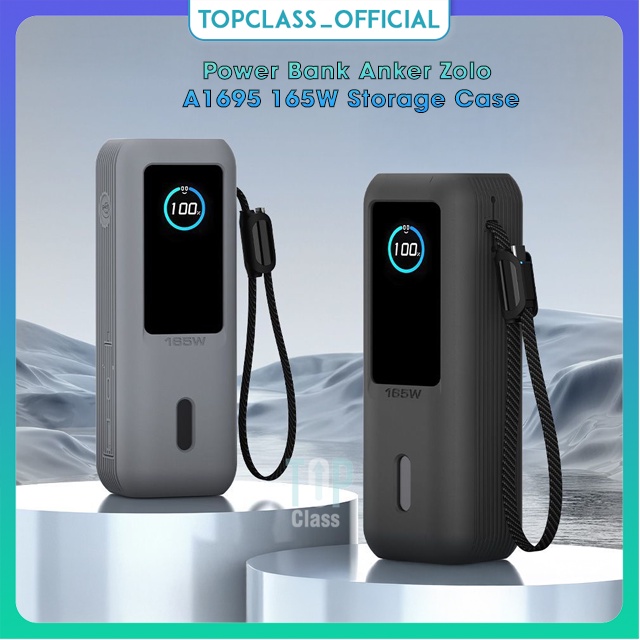 Power Bank Anker Zolo A1695 165W Storage Case 25000mAh ชาร์จเร็วพร้อมสายเคเบิลในตัว