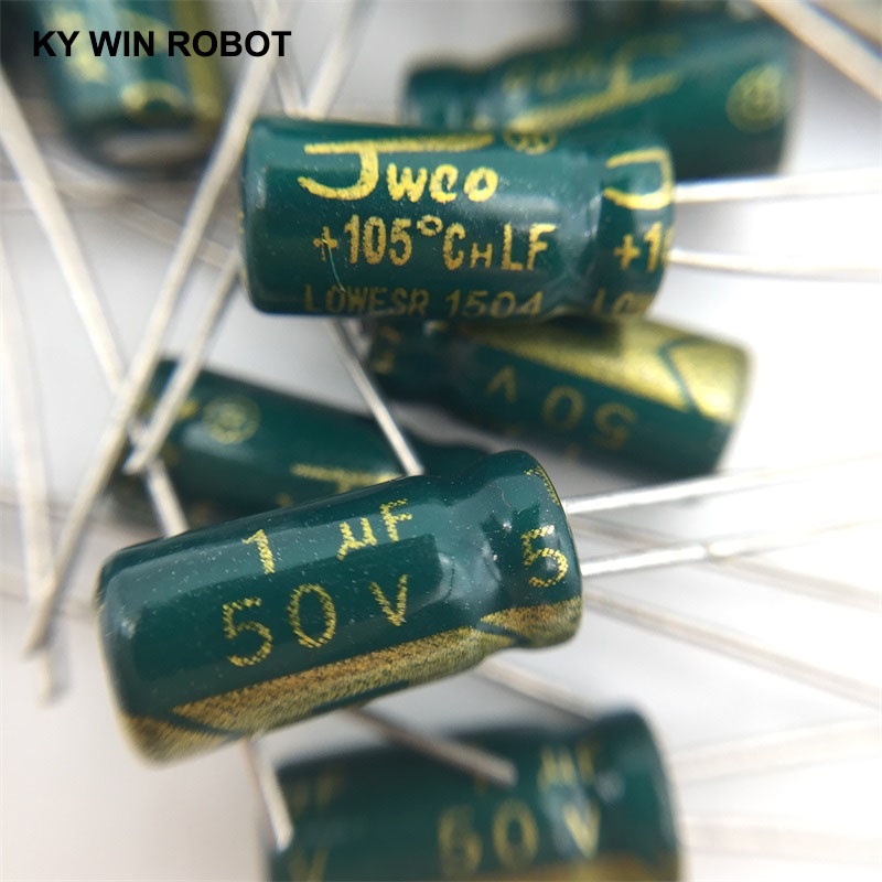 50 ชิ้น/ล็อต 1UF 50V 1mf 105C 5X11 มม.อลูมิเนียม Electrolytic Capacitor 50V1UF radial ตะกั่ว 50 ชิ้น