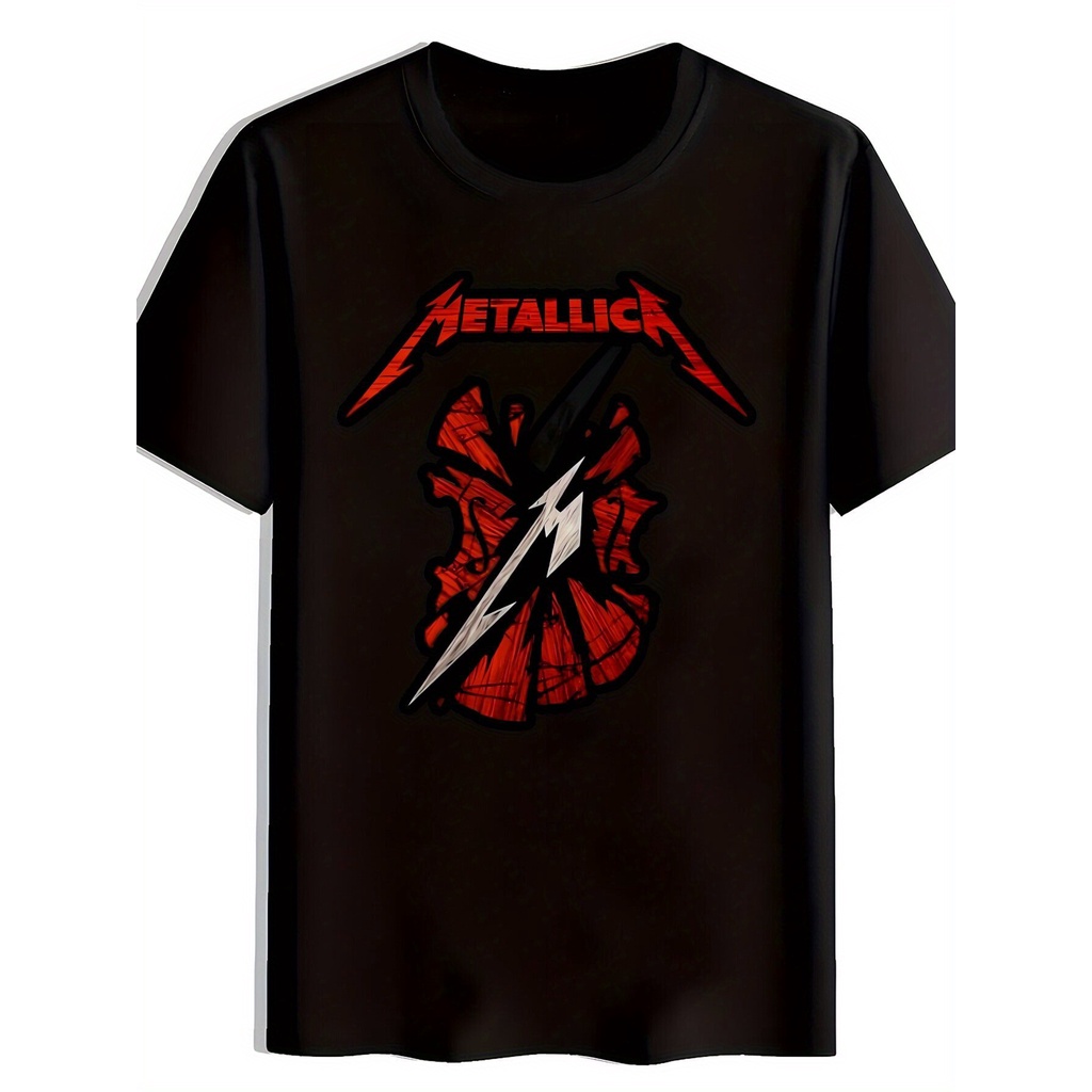 Bolt Black Tee สําหรับฤดูร้อนสบายๆ Fit T เสื้อ