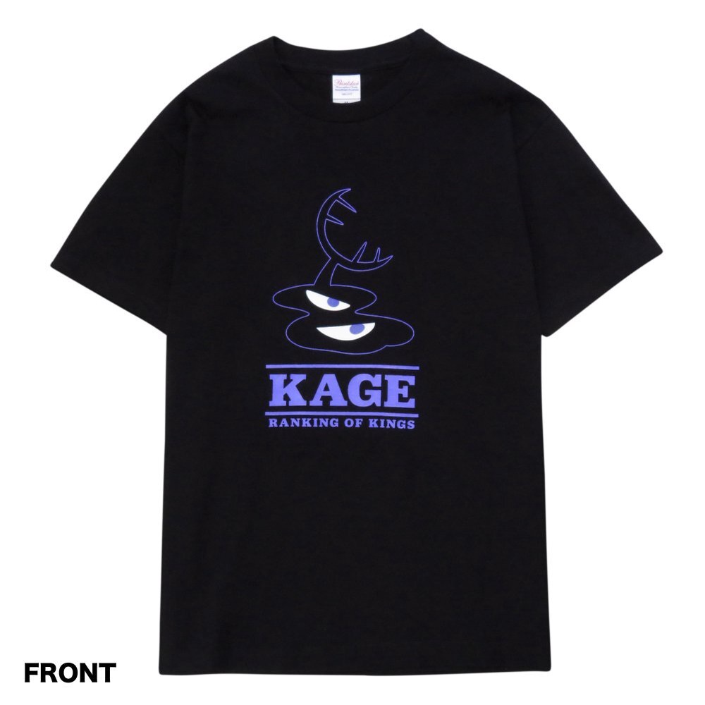 Tops Casual Streetwear Ranking Of Kings เสื้อยืด Kage Edition Black Japan ใหม่