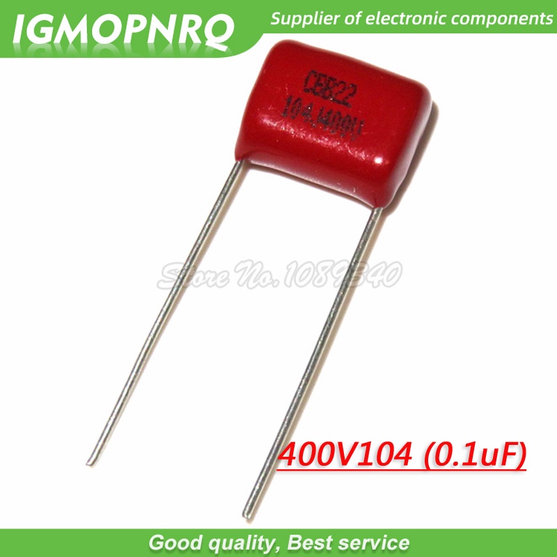 10PCS 400V104J Pitch 10 มม.0.1UF 100NF 400V 104 CBB 400V104J-P10 ตัวเก็บประจุฟิล์มโพรพิลีน