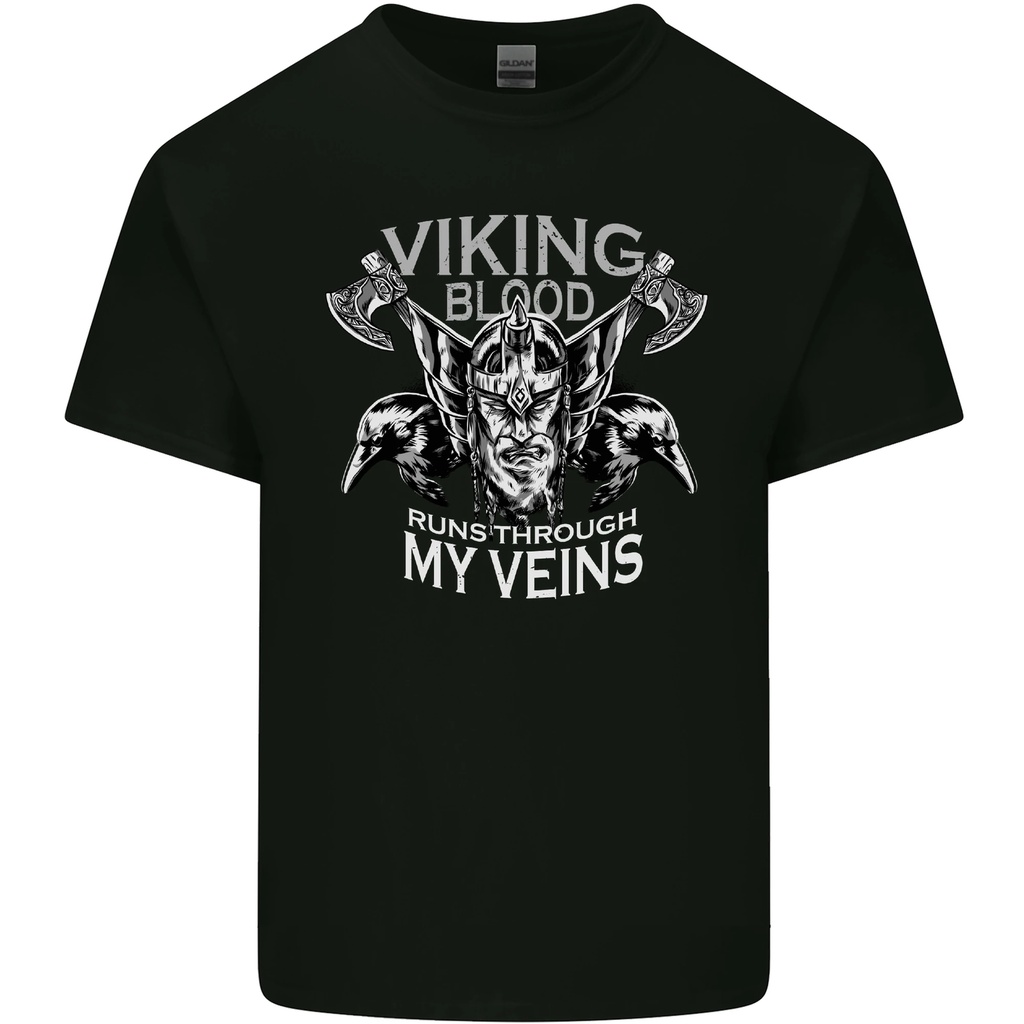 Viking Blood Odin Valhalla Nose Mythology Mens Cotton T-Shirt Tee Top