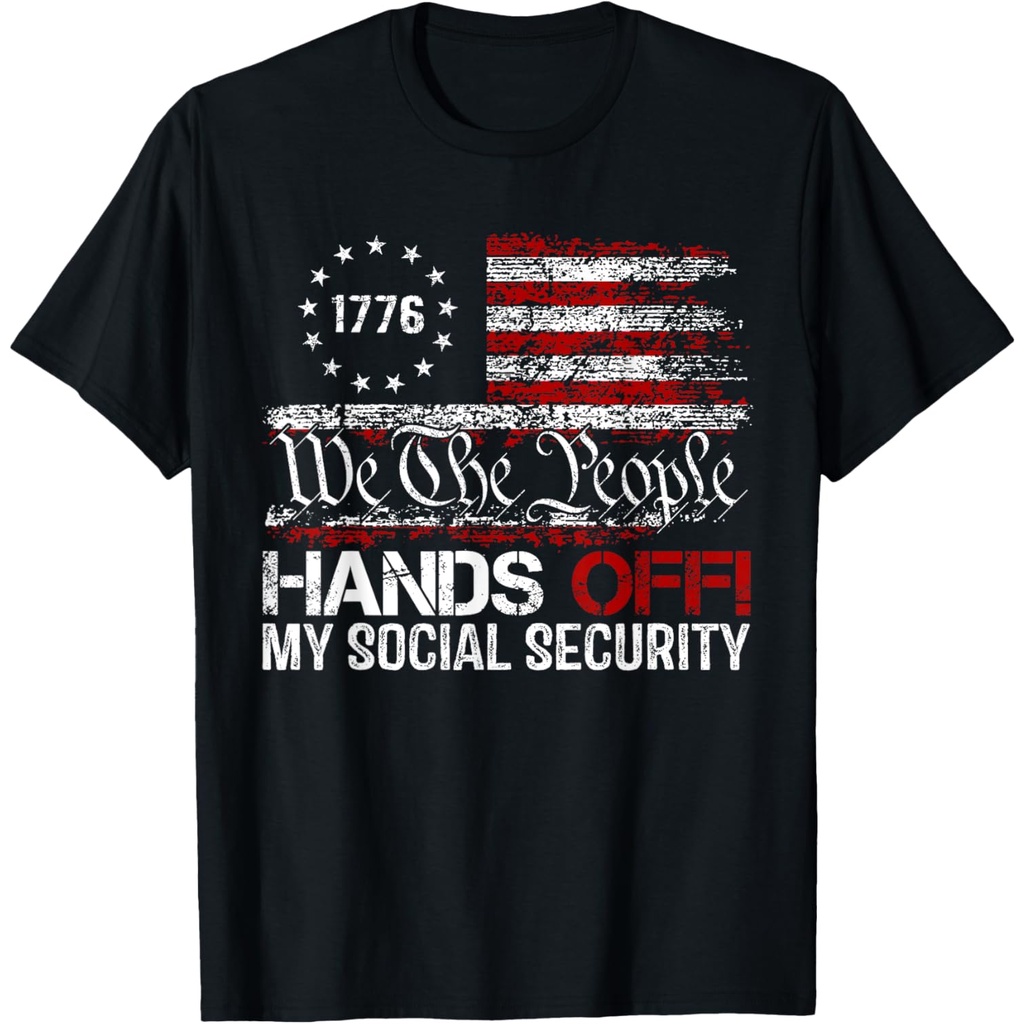 Retro Style 80s 90s Graphic We The People Hands Off My Social Security T Shirt