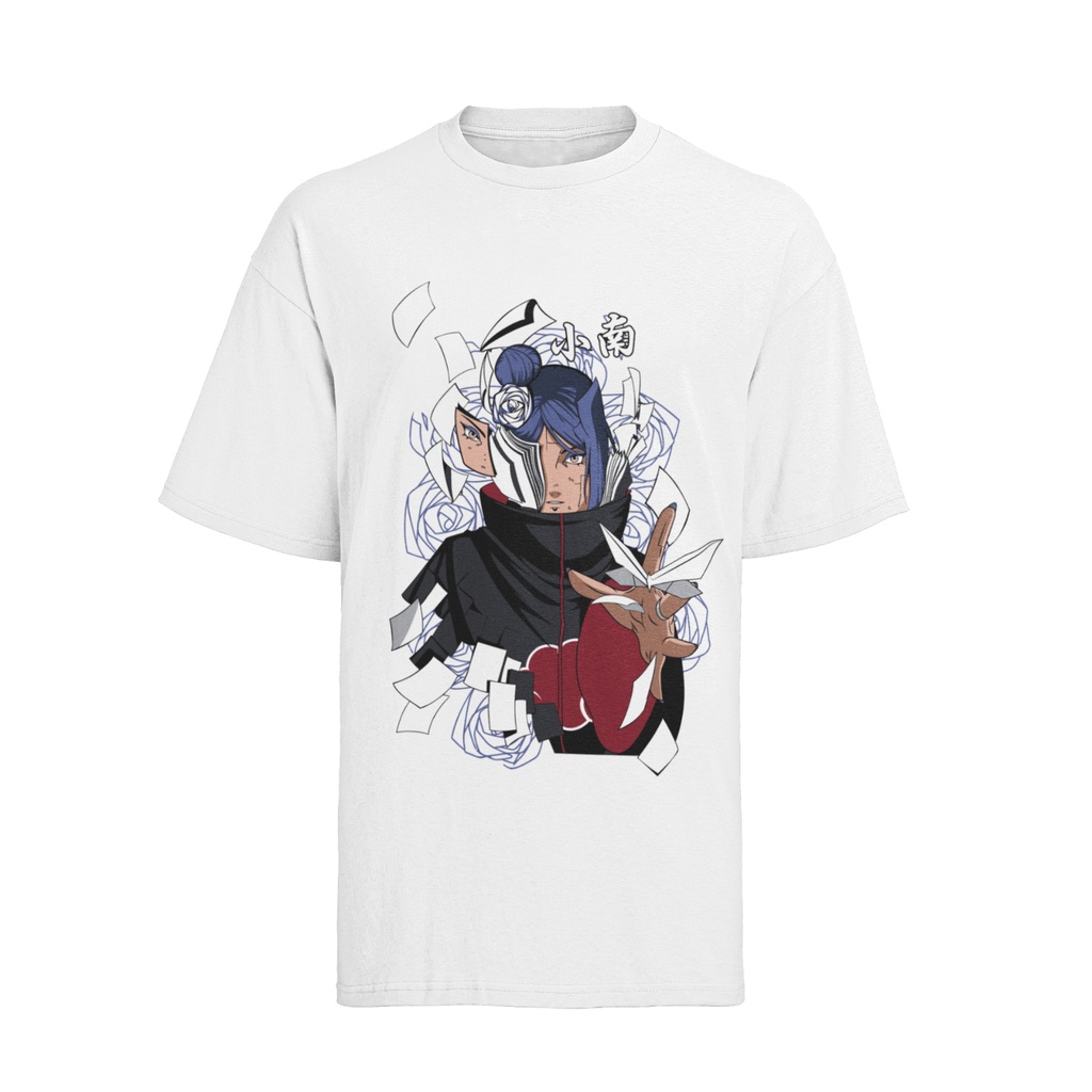 Konan Anime Naruto Kurama 9 Tail Akatsuki Organic Mens Cotton Shirt