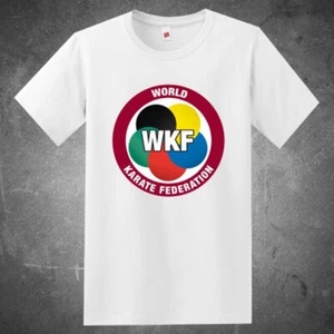 Wkf World Karate Federation Soft Mens White Tee