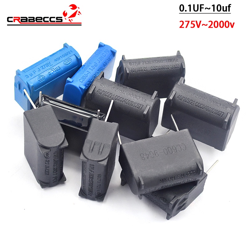 เตาแม่เหล็กไฟฟ้าแนวตั้งตัวเก็บประจุ 0.1UF-10UF แรงดันไฟฟ้าสูงอินเวอร์เตอร์ MKP-X2 275V/400V/1200V/16