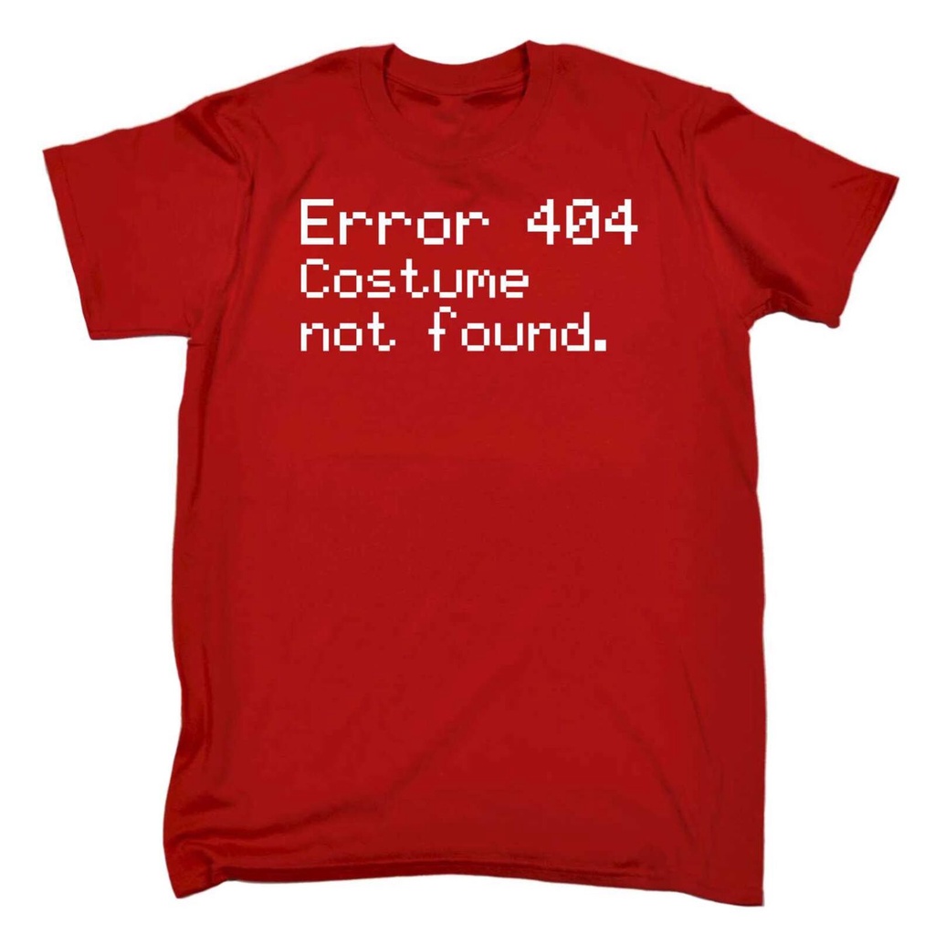 เสื้อยืดผู้ชาย 404 Not Found สไตล์ฮัลโลวีน แจ๋วสำหรับเนิร์ด