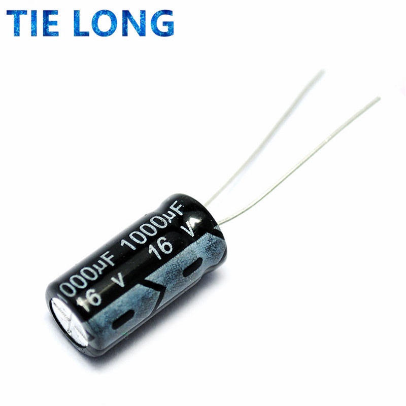 10PCS 1000 uF 16 V 8*16 DIP อลูมิเนียม Electrolytic capacitor 1000uF 16V 1000uF 16 V 1000 uF