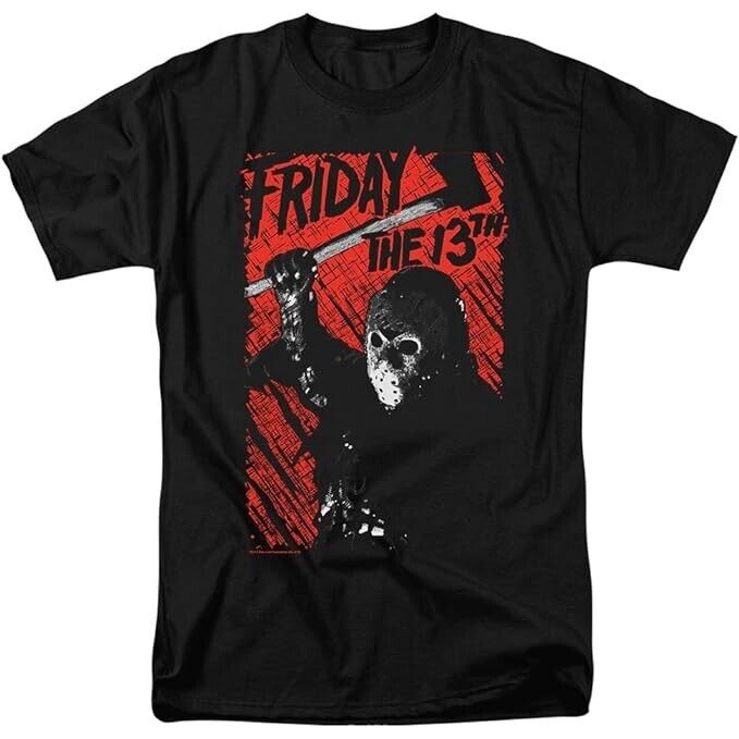 New Friday The 13Th Jason Lives Black Horror Mens Vintage T-Shirt