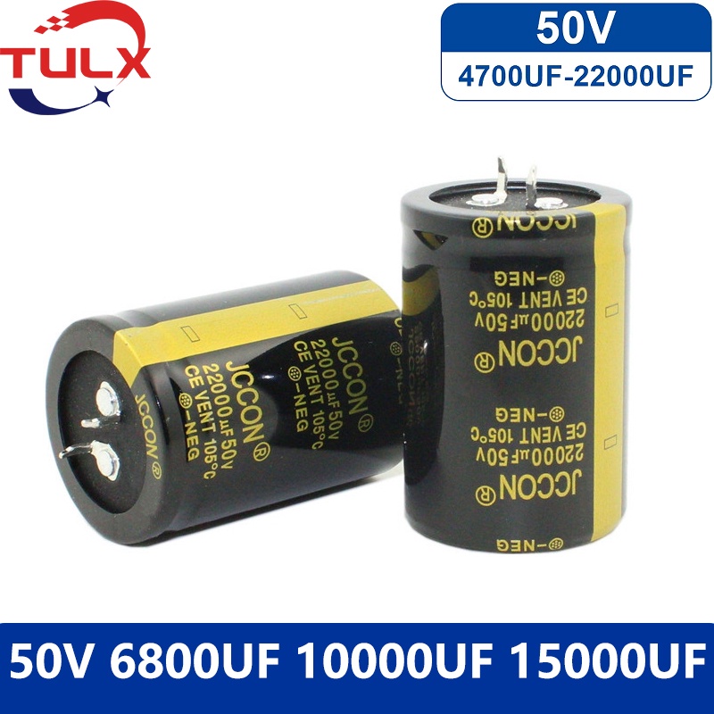 2 ชิ้น 50 โวลต์ตัวเก็บประจุ 22000UF 15000UF 10000UF 6800UF 4700UF Audio Electrolytic Capacitor 6800U
