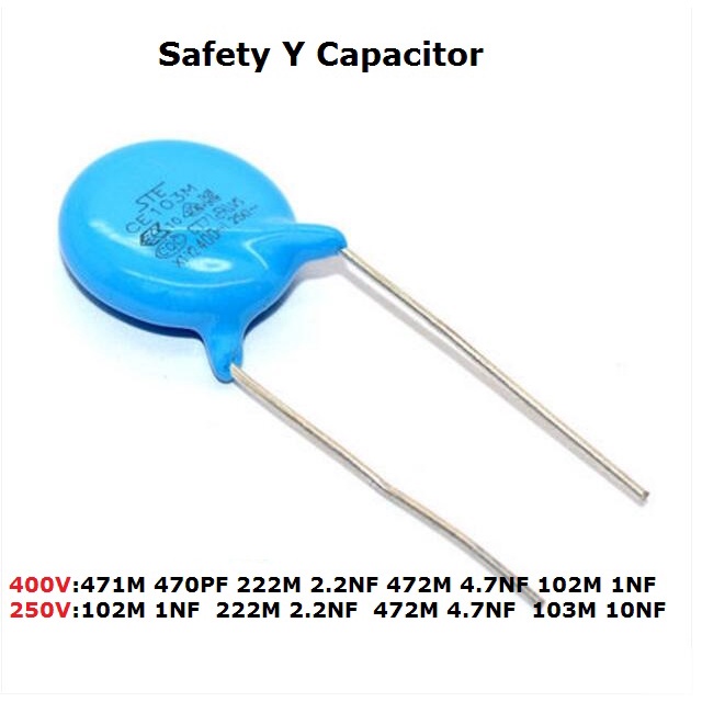 20PCS ความปลอดภัย Y Capacitor 470PF 1000PF 1NF 2.2NF 4.7NF 10NF 0.001UF 0.002UF 0.0047UF 470P 250VAC