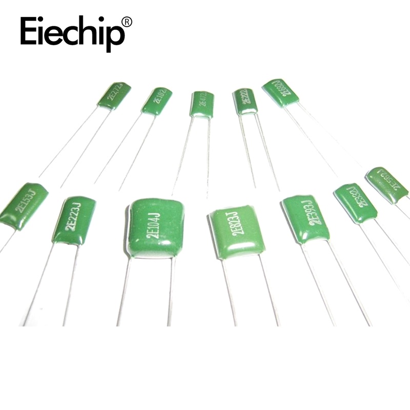 620 ชิ้น/ล็อต 31 ค่า 100V Mylar Film Capacitor คละชุด 100nf 220PF 560PF 68NF ตัวเก็บประจุชุด 0.22NF-