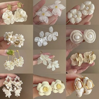 เดรช ต่างหูดอกไม้ย้อนยุคฝรั่งเศสสไตล์เจ้าหญิงแสงหรูหราต่างหู…