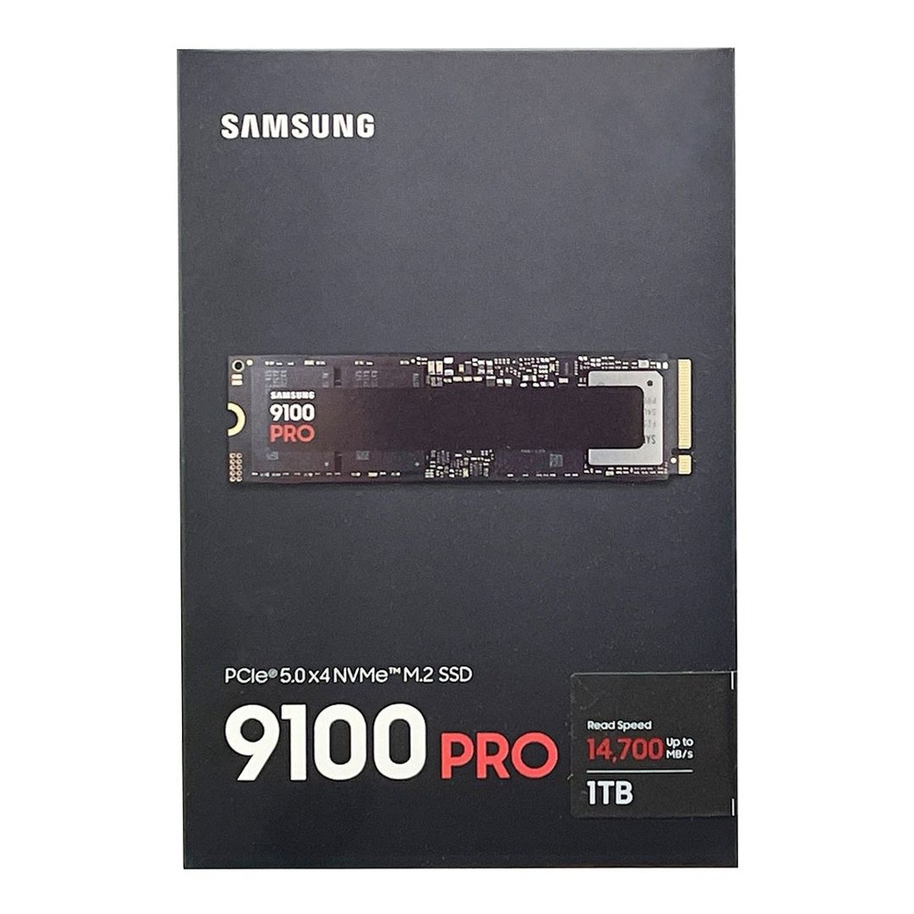 Samsung 9100 PRO 1TB PCIe 5.0 x4 NVMe M.2 2280 SSD (R:14700MB/s), MZ-VAP1T0BW