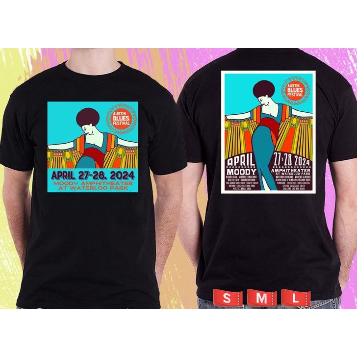 AUSTIN BLUES MUSIC FESTIVAL 2024เสื้อ AUSTIN BLUES FESTIVAL.BLACK TSHIRT Ut