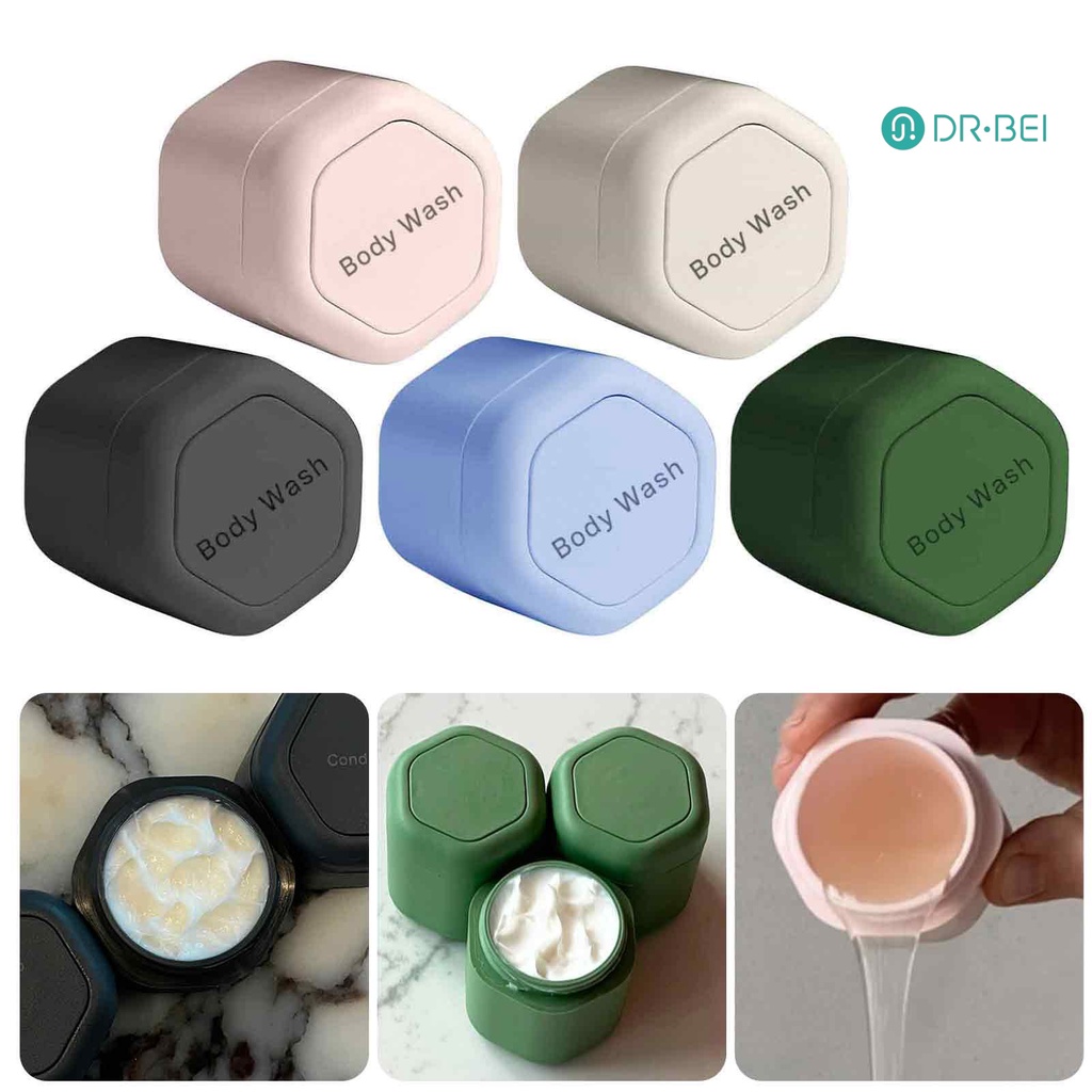 DR.BEI 3 ชิ้นคอนเทนเนอร์เดินทางขนาดใหญ่ความจุ Leak-Resistant น้ําหนักเบาแบบพกพา ic แชมพู Conditioner กล่องเก็บ